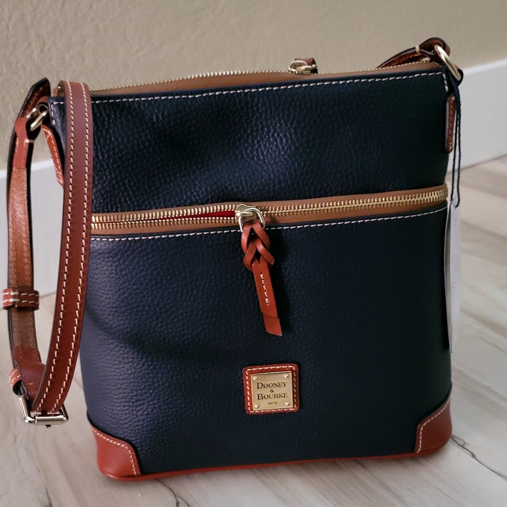 Dooney & Bourke Navy Blue Classic Leather Bag NEW